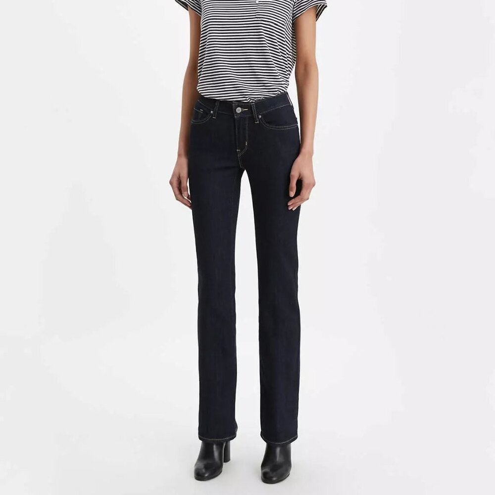 Levi's WESTERN BOOTCUT WOMEN'S JEANS dark wash 31 12 NWT